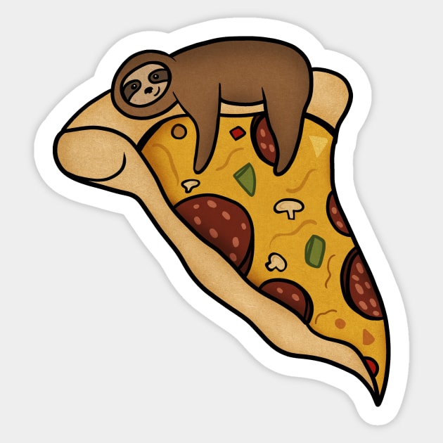 Pizza Sloth, Pizza Slice Sticker by dukito